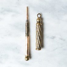 Load image into Gallery viewer, Antique 14K Yellow Gold Rose-Cut Diamond Star Set Propelling Pencil Pendant
