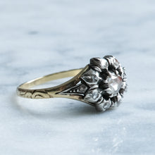 Load image into Gallery viewer, Early Victorian Cluster Ring with Rose-Cut Diamonds
