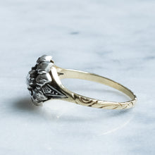 Load image into Gallery viewer, Early Victorian Cluster Ring with Rose-Cut Diamonds
