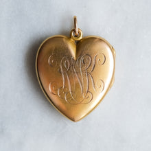 Load image into Gallery viewer, Antique 14K Yellow Gold Monogrammed Heart Locket
