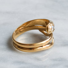 Load image into Gallery viewer, Antique Diamond Coiled Snake Ring
