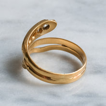 Load image into Gallery viewer, Antique Diamond Coiled Snake Ring
