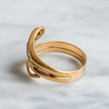 Load image into Gallery viewer, Antique Diamond Coiled Snake Ring
