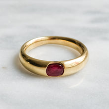 Load image into Gallery viewer, Vintage Flush-Set Ruby Ring
