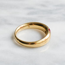 Load image into Gallery viewer, Vintage Flush-Set Ruby Ring
