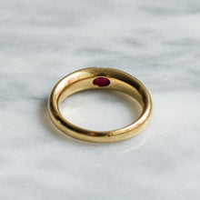 Load image into Gallery viewer, Vintage Flush-Set Ruby Ring
