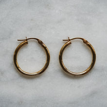 Load image into Gallery viewer, 9K Yellow Gold Round Hoop Earrings by UnoAErre
