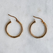 Load image into Gallery viewer, 9K Yellow Gold Round Hoop Earrings by UnoAErre
