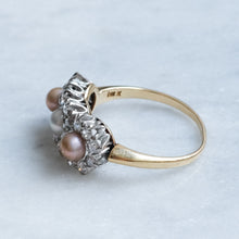 Load image into Gallery viewer, Edwardian Natural Pearls and Diamond Ring

