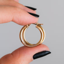 Load image into Gallery viewer, 9K Yellow Gold Round Hoop Earrings by UnoAErre
