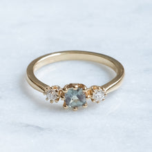 Load image into Gallery viewer, Modern Alexandrite and Diamonds Three-Stone Ring
