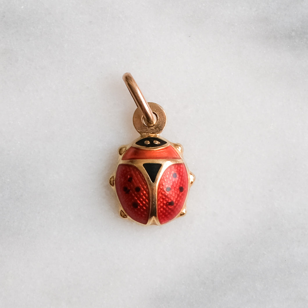 Vintage Lucky Ladybug / Ladybird Charm