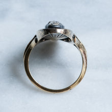 Load image into Gallery viewer, Georgian Antique Napoleon I Red Enamel with Rose Cut Diamonds Marquis Ring
