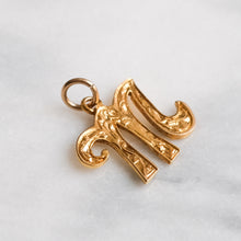 Load image into Gallery viewer, Vintage Engraved Letter M Charm / Pendant
