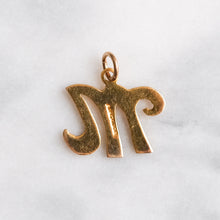 Load image into Gallery viewer, Vintage Engraved Letter M Charm / Pendant
