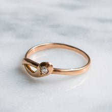 Load image into Gallery viewer, Antique Victorian era Rose-Cut Diamond Coiled Snake Ring
