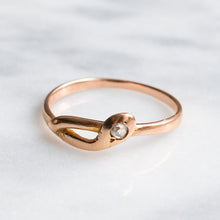 Load image into Gallery viewer, Antique Victorian era Rose-Cut Diamond Coiled Snake Ring
