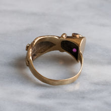 Load image into Gallery viewer, Vintage Opal, Ruby and Diamond Gloved Hand Ring
