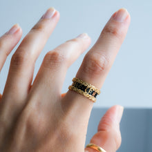 Load image into Gallery viewer, Antique Victorian Enamel "In Memory of" Memorial Ring
