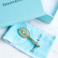 Load image into Gallery viewer, Vintage Pearl Tennis Racket Brooch by Tiffany &amp; Co.
