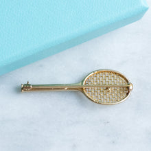 Load image into Gallery viewer, Vintage Pearl Tennis Racket Brooch by Tiffany &amp; Co.
