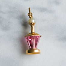 Load image into Gallery viewer, Vintage French Pearl and Pink Resin Amphora Pendant
