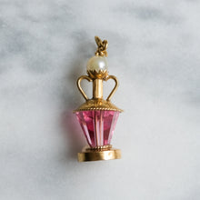 Load image into Gallery viewer, Vintage French Pearl and Pink Resin Amphora Pendant
