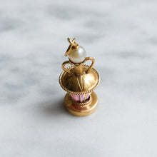 Load image into Gallery viewer, Vintage French Pearl and Pink Resin Amphora Pendant
