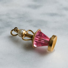 Load image into Gallery viewer, Vintage French Pearl and Pink Resin Amphora Pendant
