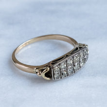 Load image into Gallery viewer, Vintage Retro 1940s Double Row Diamond Ring
