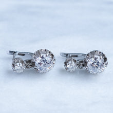 Load image into Gallery viewer, Antique 1920s Art Deco era Dormeuse Earrings
