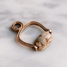 Load image into Gallery viewer, Antique Egyptian Revival Carved Scarab Amulet Pendant
