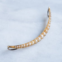 Load image into Gallery viewer, Antique Pearl Crescent Conversion Pendant
