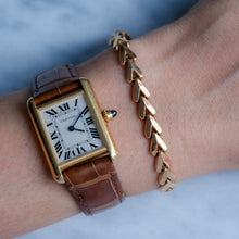 Load image into Gallery viewer, Vintage 7.25 inch Chevron-Link Bracelet
