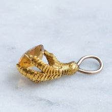 Load image into Gallery viewer, Antique Eagle Talon Claw Citrine Pendant

