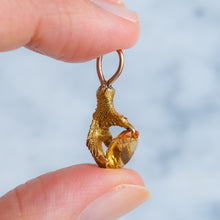 Load image into Gallery viewer, Antique Eagle Talon Claw Citrine Pendant
