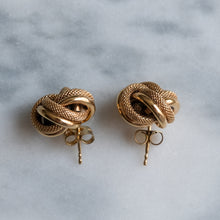 Load image into Gallery viewer, Vintage Textured Love Knot Stud Earrings
