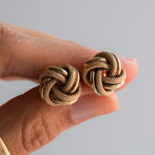 Load image into Gallery viewer, Vintage Textured Love Knot Stud Earrings
