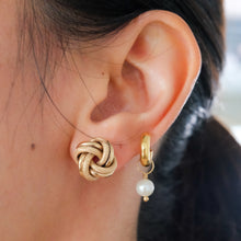 Load image into Gallery viewer, Vintage Textured Love Knot Stud Earrings
