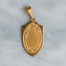 Load image into Gallery viewer, French Belle Époque 18K Two-Tone Gold Floral Garland Medallion Pendant
