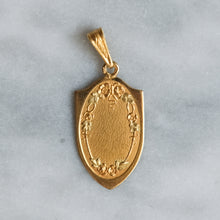 Load image into Gallery viewer, French Belle Époque 18K Two-Tone Gold Floral Garland Medallion Pendant
