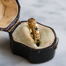 Load image into Gallery viewer, Vintage Star-Set Diamond and Sapphire Eternity Ring
