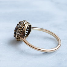 Load image into Gallery viewer, Antique Opal Old Cut Diamond Cluster Ring
