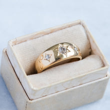 Load image into Gallery viewer, Antique Edwardian era Star Set Diamond Trilogy Ring
