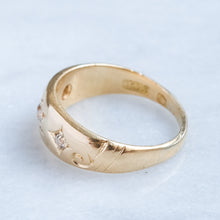 Load image into Gallery viewer, Antique Edwardian era Star Set Diamond Trilogy Ring
