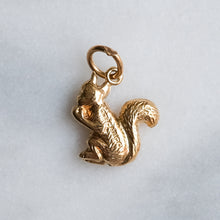 Load image into Gallery viewer, Vintage Squirrel Eating a Nut Charm
