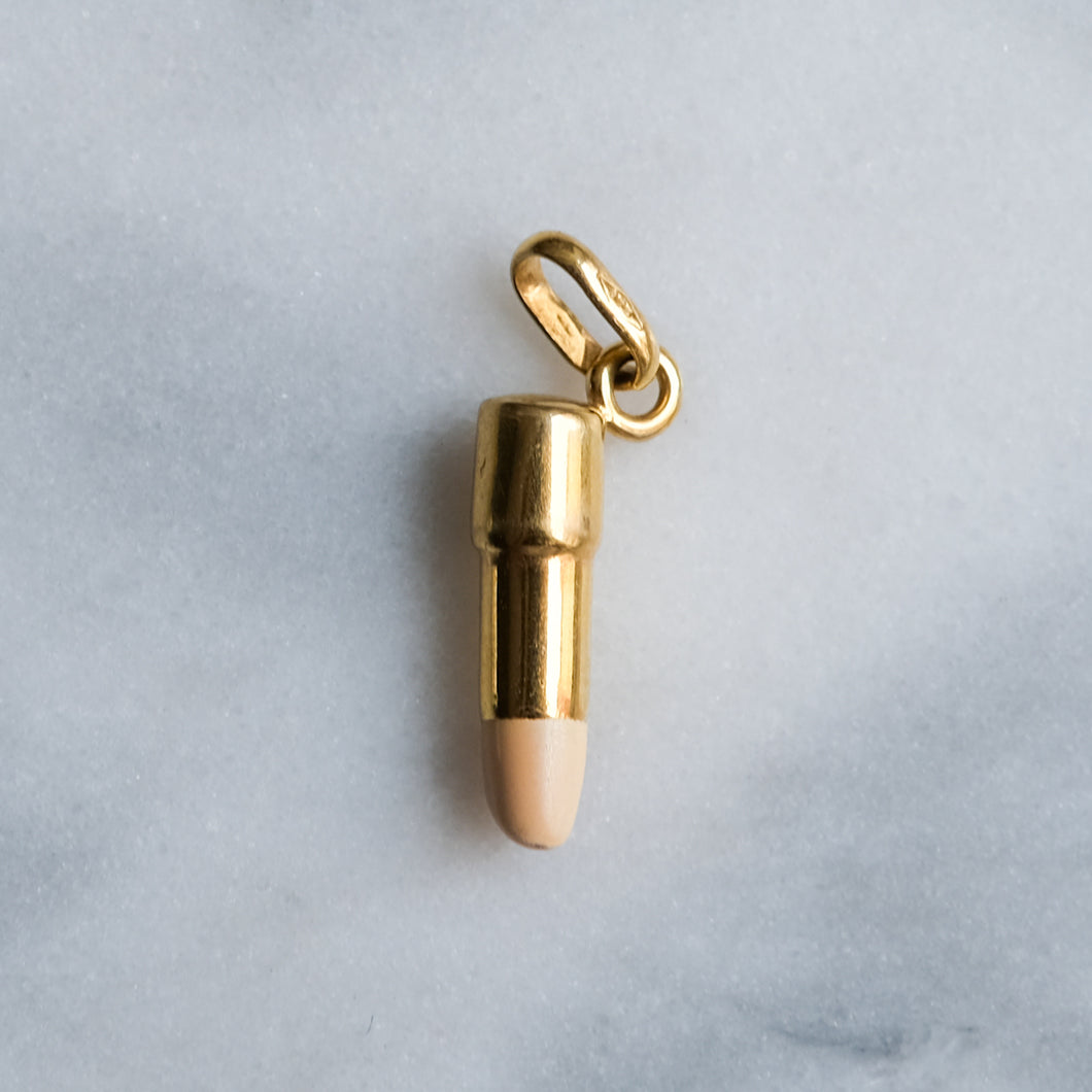 Vintage Enamel Lipstick Charm