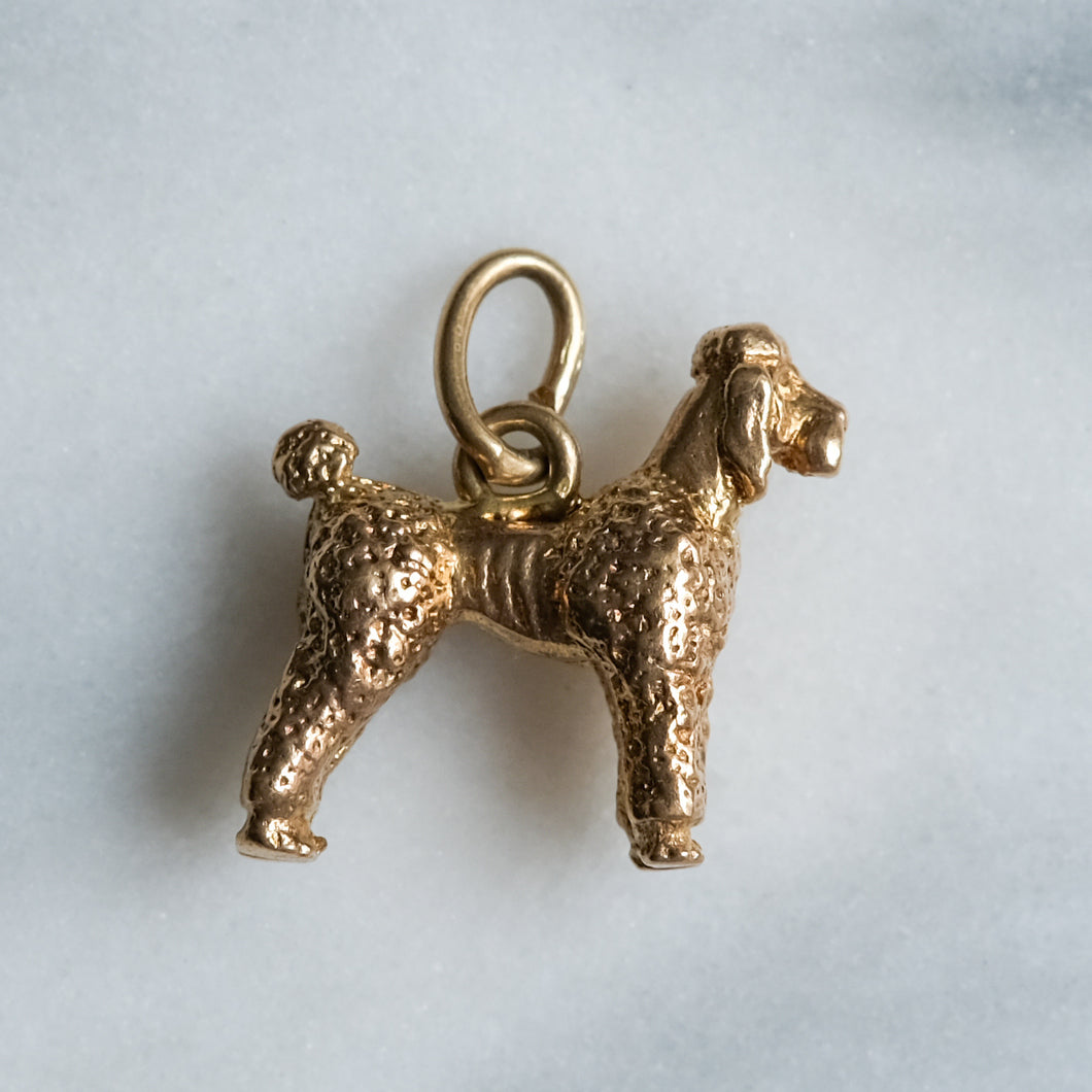 Vintage 1940s Retro Poodle Charm