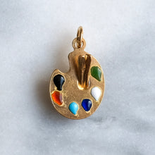 Load image into Gallery viewer, Vintage Retro 1960s Artist&#39;s Palette Charm
