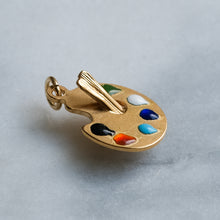 Load image into Gallery viewer, Vintage Retro 1960s Artist&#39;s Palette Charm
